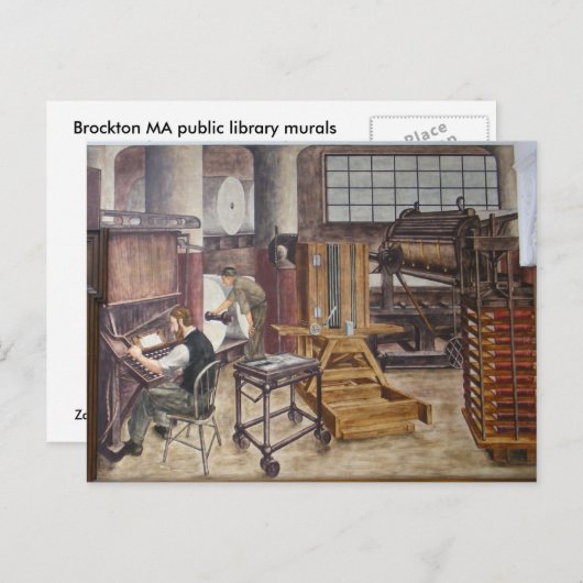 WPA Murals 7 ~ Postkarte (Vorne/Hinten)