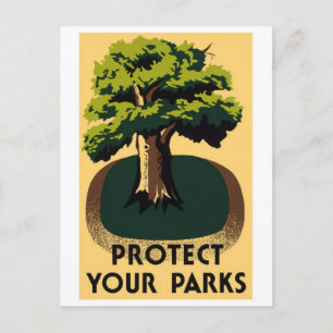 WPA Nationalparks Poster Postkarte
