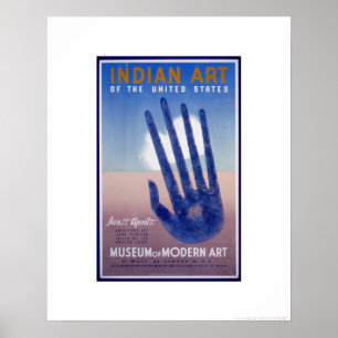 WPA-Plakat: Indische Kunst der USA im MOMA NYC Poster