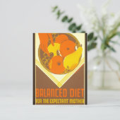 WPA Poster Balanced Diet New York 1936 - 39 Postkarte (Stehend Vorderseite)