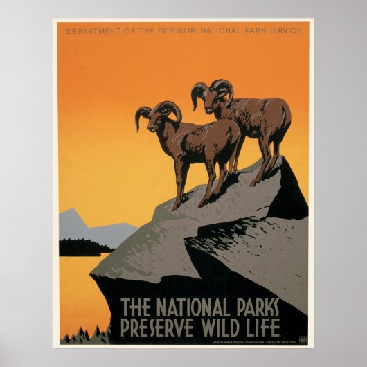 WPA-Poster für Nationalparks Poster (Vorne)