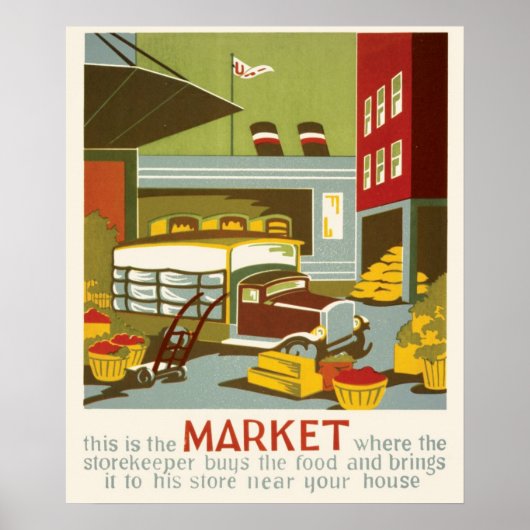 WPA-Poster-Markt Poster (Vorne)
