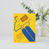 WPA Poster Postkarte (Stehend Vorderseite)