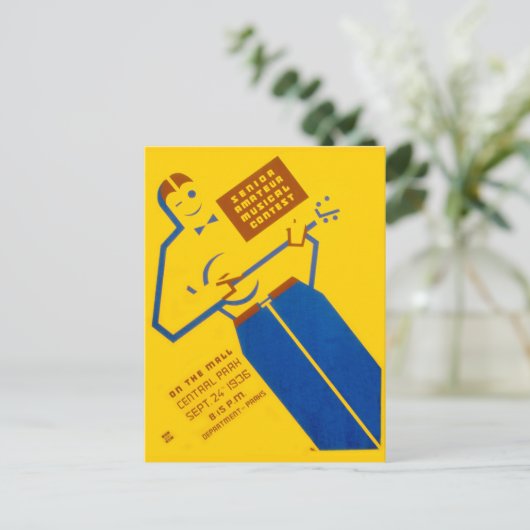 WPA Poster Postkarte (Stehend Vorderseite)