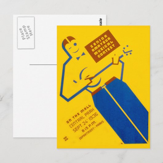 WPA Poster Postkarte (Vorne/Hinten)