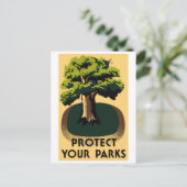 WPA-Postkarte für Nationalparks Postkarte (Stehend Vorderseite)