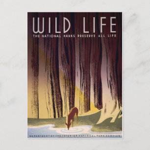 WPA-Postkarte für Nationalparks Postkarte