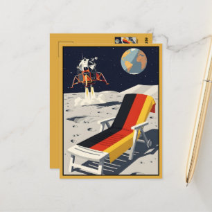 WPA-Stil humorvoll deutschlandthematisch Postkarte