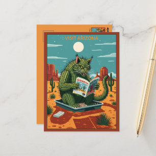 WPA-Stil lustiger Besuch Arizona Postkarte