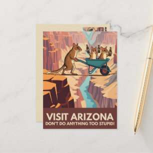 WPA-Stil Visit Arizona Postkarte