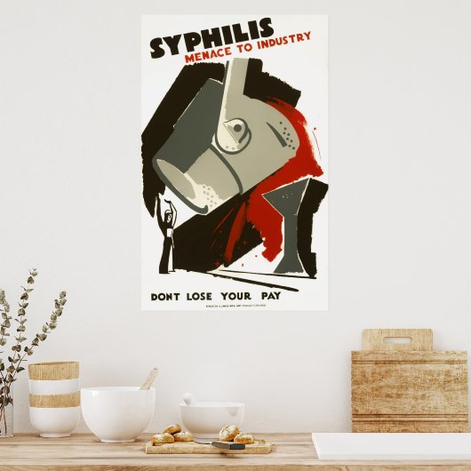 WPA SYPHILIS POSTER 1938 (Küche)