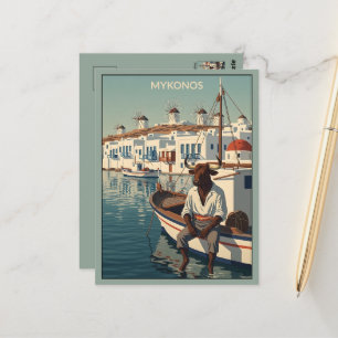 WPA-Themen-Mykonos Postkarte