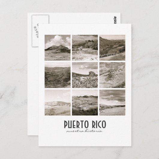 WPA Vintage Collage Puerto Rico Postkarte (Vorne/Hinten)