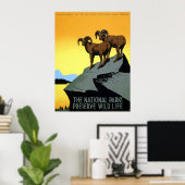 WPA Vintage Nationalparks Naturschutzgebiete Poster (Heimbüro)