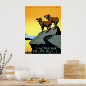 WPA Vintage Nationalparks Naturschutzgebiete Poster (Küche)
