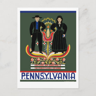 WPA Vintage Travel Poster Rural Pennsylvania Postkarte
