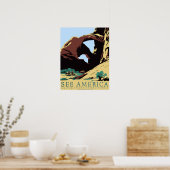 WPA Vintage Travel Poster Siehe America Arches (Küche)
