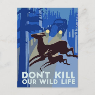 WPA Wildtiere Postkarte