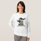 WPBL Womens Pro Baseball League Maskottchen-Design T-Shirt (Vorne ganz)