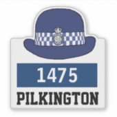 WPC Police Cap mit Name und Nummer Aufkleber (Vorderseite)