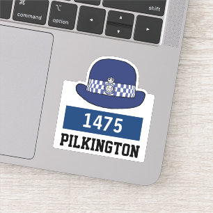 WPC-Polizeikappe mit Name- und Nummernaufkleber Aufkleber