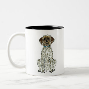 WPG Drahthaar Pointing Griffon Dog Zweifarbige Tasse