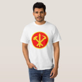 WPK Arbeitskraft-Party von Emblem Koreas DPRK T-Shirt (Vorne ganz)