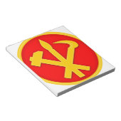WPK Workers Party Korea DVRK Nordkorea Emblem Notizblock (angewinkelt)