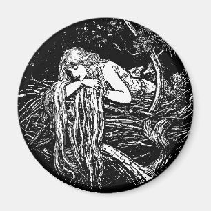 WQ MAGNET: Langhaariges Mädchen Magnet