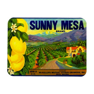 WQ MAGNET: Sunny Mesa Vintage Etikett Magnet