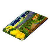 WQ MAGNET: Vintage Lable für das Sonnige Mesa Magnet (Linke Seite)