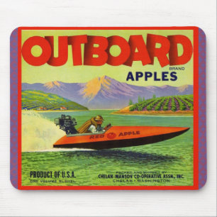 WQ MAUSPAD :  Außenborder-Äpfel - Lake Chelan
