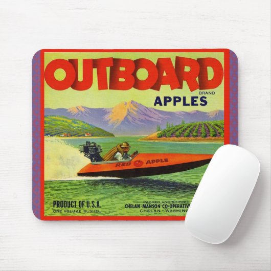 WQ MAUSUNTERLAGE:  Außenbordäpfel - See Chelan Mousepad (Mit Mouse)