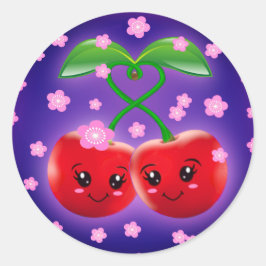 WQ Me and You Kawaii Cherry Couple 3" STICKER