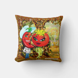 WQ PILLOW SM: Saucy Afternoons Hot Pepper Tomato Kissen