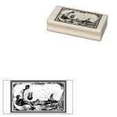 WQ RUBBER-BRIEFMARKE: Meerjungfrauen und Schiffe Gummistempel (Stempel)