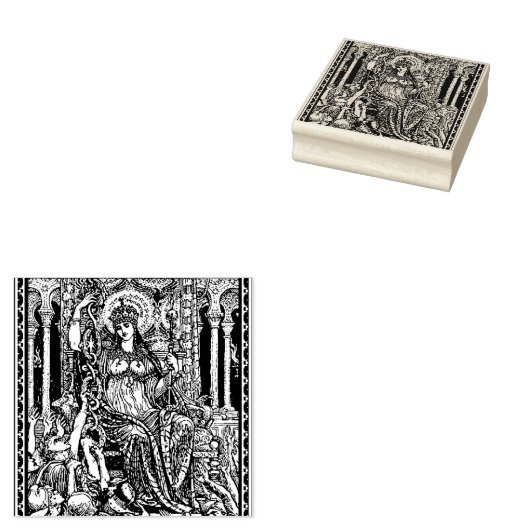 WQ RUBBER BRIEFMARKE: Walter Crane Philotime Gummistempel (Stempel)