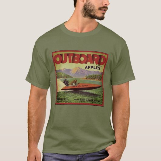 WQ T-SHIRT MÄNNER: Außenbordäpfel - See Chelan (Vorderseite)