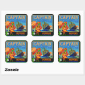 WQ TOYS STICKER: Captain Cayenne Pepper Quadratischer Aufkleber (Blatt)