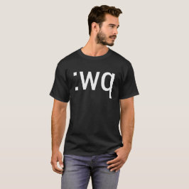 : wq, wie man den Vimherausgeber weißen T-Shirt