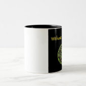 WQCeltic Knoten-Logoschwarzes - besonders Zweifarbige Tasse (Mittel)