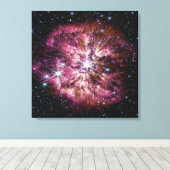 WR 124 Star & Nebula | Helle Sterne | JWST Leinwanddruck (Insitu (Holzboden))