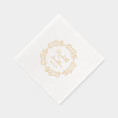 Wraath of Blätter Wedding ID1056 Servietten Mit Folie (Rechts)