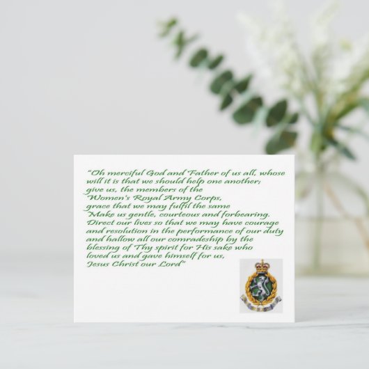 WRAC Postkarte (Stehend Vorderseite)