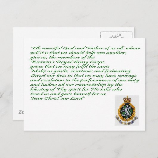 WRAC Postkarte (Vorne/Hinten)