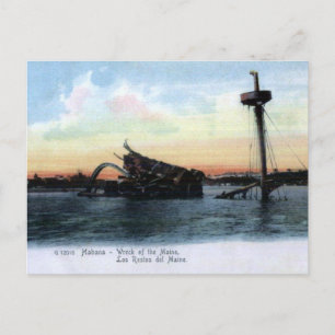 Wrack der Maine Postkarte