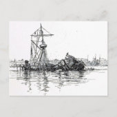 Wrack der U.S. Maine Postkarte (Vorderseite)