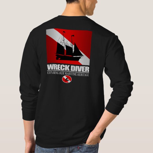 Wrack Diver (Schiff) T-Shirt (Rückseite)