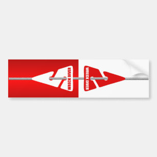 Wrack Diving (Line Markers) Autoaufkleber