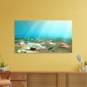 Wrack in einer Flasche Leinwanddruck (Insitu (Wohnzimmer))